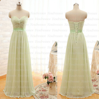 Long prom dress, chiffon bridesmaid dress, popular prom dress,sweet heart prom dress,dresses for prom,cheap prom dress,simple prom dress, pd15159 - Thumbnail 5