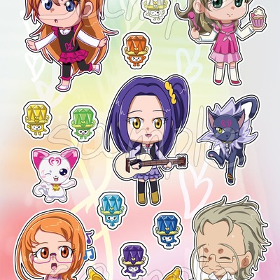 Suite precure sticker sheet