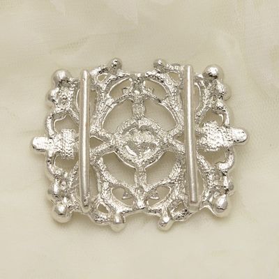 Victorian dress style glass crystal rhinestone wedding bridal belt buckle slider