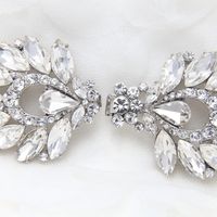  Dress Sash Belt Crystal Rhinestone Wedding Bridal Clasp Buckle Matching Button - Thumbnail 1