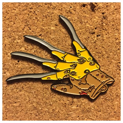 Sharp glove enamel pin 123