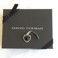 DAVID YURMAN Sterling Silver Black Onyx Heart Charm - Thumbnail 4