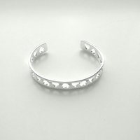Heart Bangle - Silver - Thumbnail 1