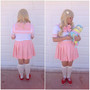 Loose Plus Size Pastel Cute Baby Pink Sailor Seifuku School Uniform Top Only Free Ship SP140887-4