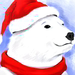Christmas polar bears