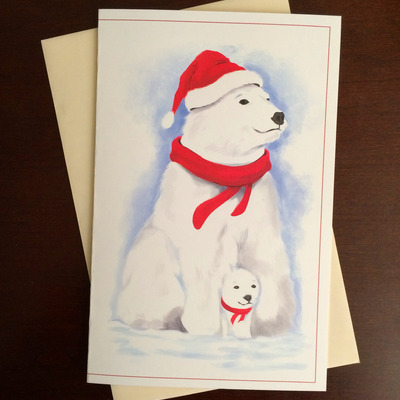 Christmas polar bears