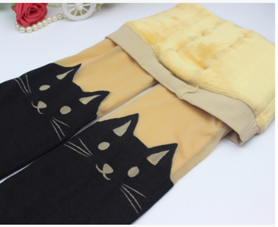 Harajuku Cat Thick Tights Warm Stockings
