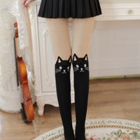 Harajuku Cat Thick Tights Warm Stockings - Thumbnail 3