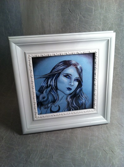 Hija de la Luna - Child of the Moon - Custom Framed 5x5" print