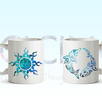 Coffee Mug Tribal Marine Beach Ceramic Cup