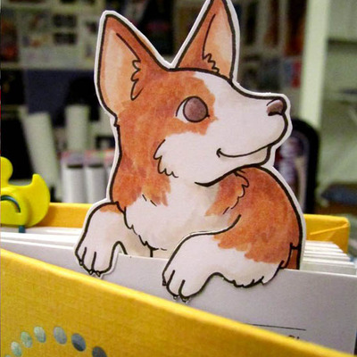 Original pembroke corgi paper child