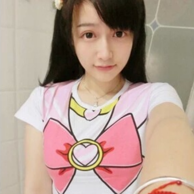 Pink harajuku sailor moon short sleeve t-shirt