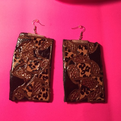 African Leather Earrings