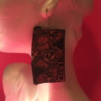 African Leather Earrings - Thumbnail 2