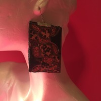 African Leather Earrings - Thumbnail 3