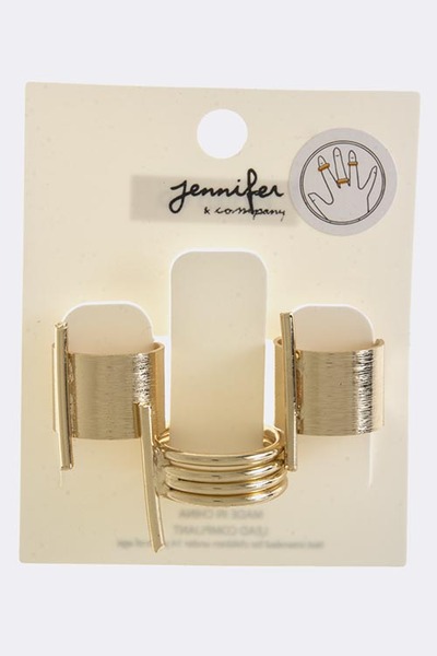 METAL WIRE CENTERED RING SET