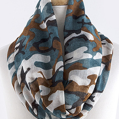 Military print infinity scarf