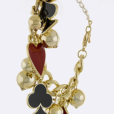 Poker charm bracelet