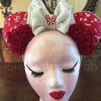 Candy Cane floral INSPIRED ears - Thumbnail 1