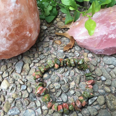 Unakite stretch bracelet - Thumbnail 1