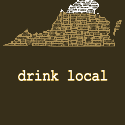 Drink local- virginia beer t-shirt