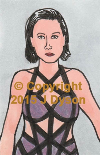 Demi Lovato Sketch Card by J Dyson
