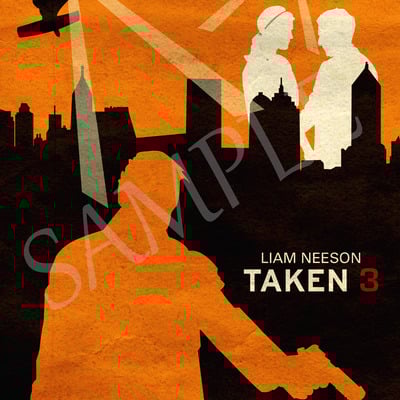  taken 3 minimalist poster