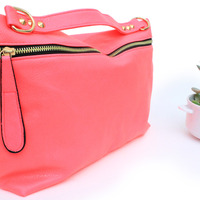 Neon Zipped Clutch - Thumbnail 2