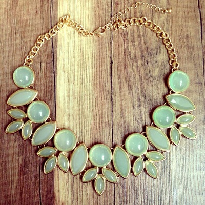 Yesenia- mint grecian necklace