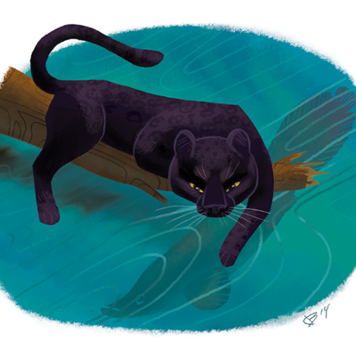 Shadowy hunter print