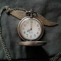 Steampunk Vintage Crystal Pocket Watch - Thumbnail 1
