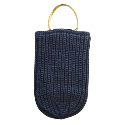 Derek lam indigo blue knit bucket bag