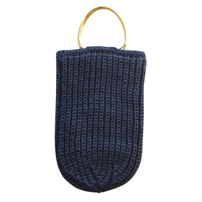 DEREK LAM Indigo Blue Knit Bucket Bag