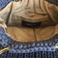 DEREK LAM Indigo Blue Knit Bucket Bag - Thumbnail 3