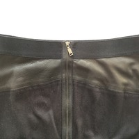 ELIE TAHARI "Valeria" Lamb Leather Panel Pencil Skirt - Thumbnail 3