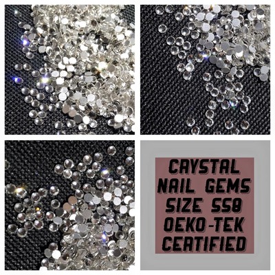Crystal Nail Gems SIZE SS3 -OEKO-TEX Certified (select your Quantity) 