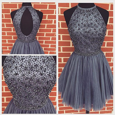 Short homecoming dress, gray homecoming dress, cheap homecoming dress, short junior gray prom dress, prom dress for girls, bd149111