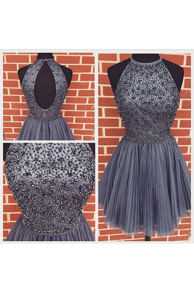 short homecoming dress, gray homecoming dress, cheap homecoming dress, short junior gray prom dress, prom dress for girls, BD149111