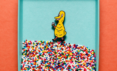 Shitty Big Bird Enamel Pin SW027