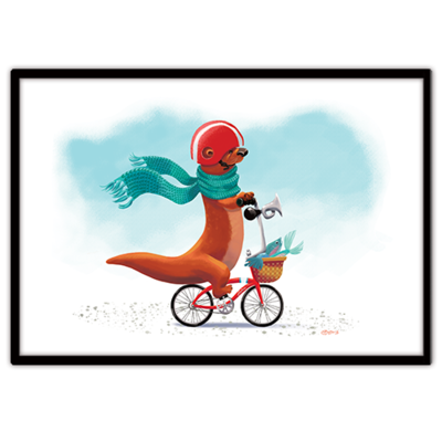 Otter Goes to Market Print