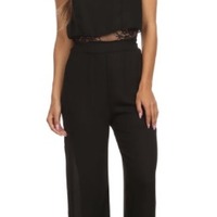 Black Jumpsuit w/Lace - Thumbnail 2