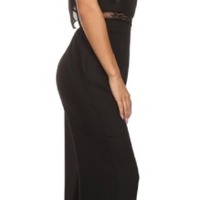 Black Jumpsuit w/Lace - Thumbnail 4