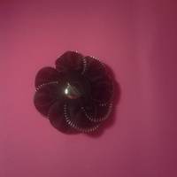 Zipper Flower Brooch  - Thumbnail 2
