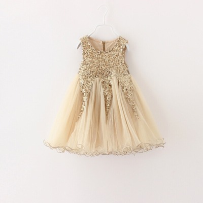 Gold party dress