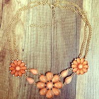Zoë- Floral Statement Necklaces - Thumbnail 1