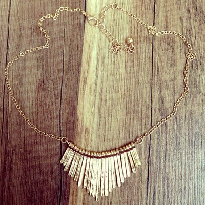 Natalie- Delicate Fringe Necklace 