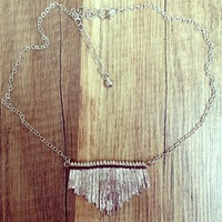 Natalie- Delicate Fringe Necklace  - Thumbnail 1