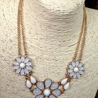 Zoë- Floral Statement Necklaces - Thumbnail 4