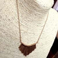 Natalie- Delicate Fringe Necklace  - Thumbnail 2