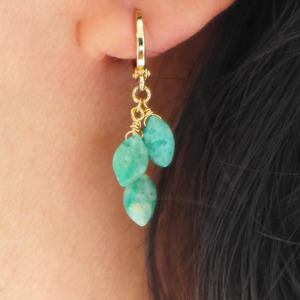 Chrysoprase Dangle Earrings - Thumbnail 3
